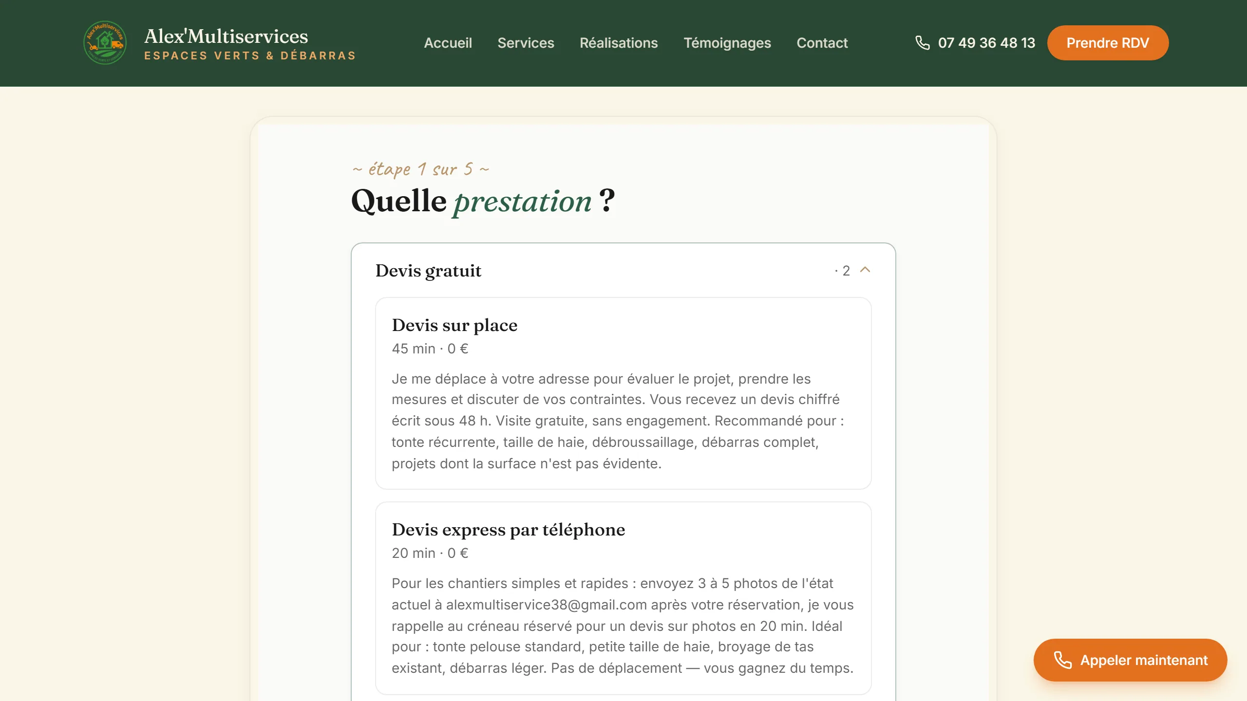 La prise de rendez-vous, c'est nous