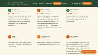 Les avis, sur leur propre page