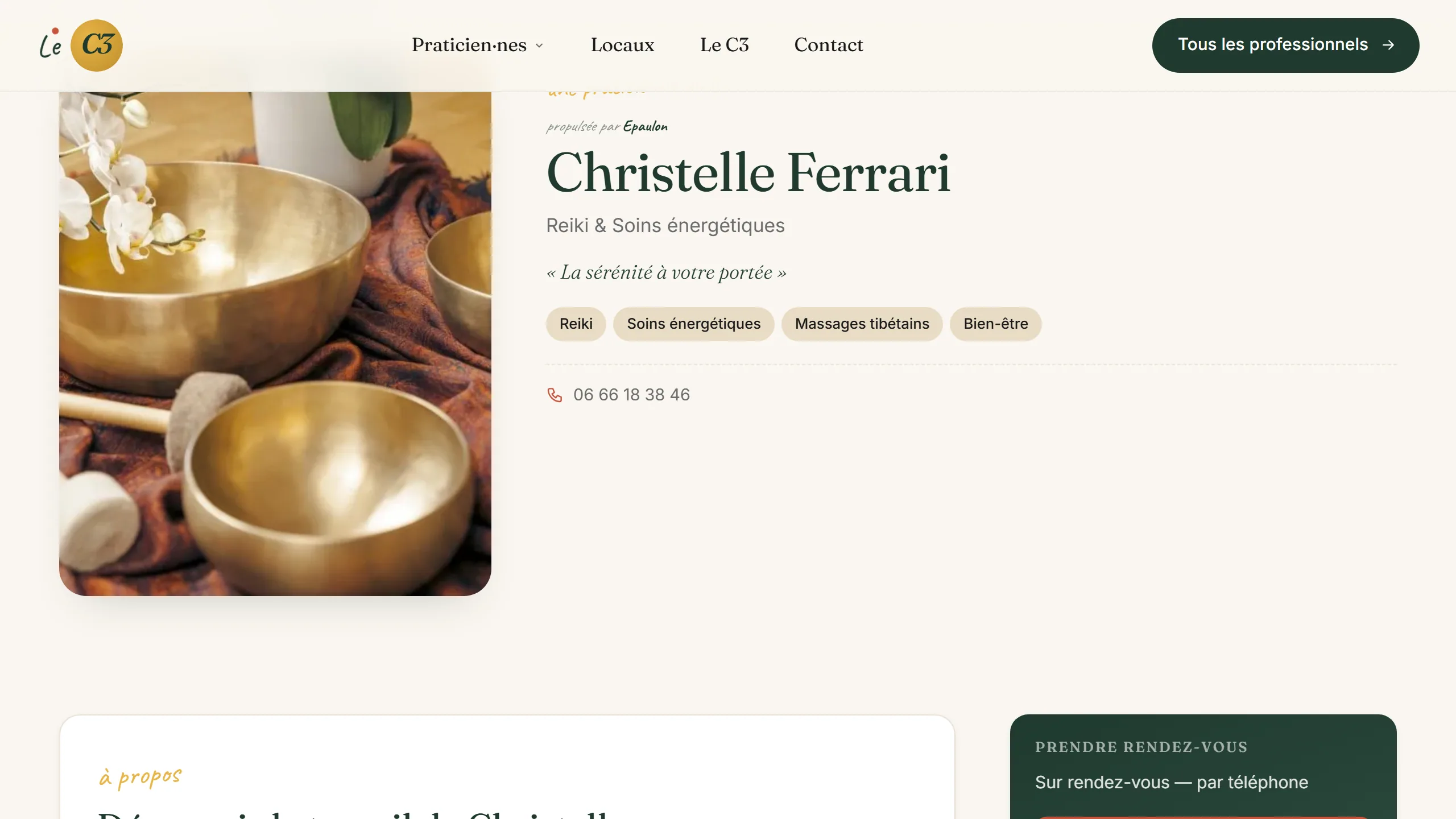Une fiche par professionnel