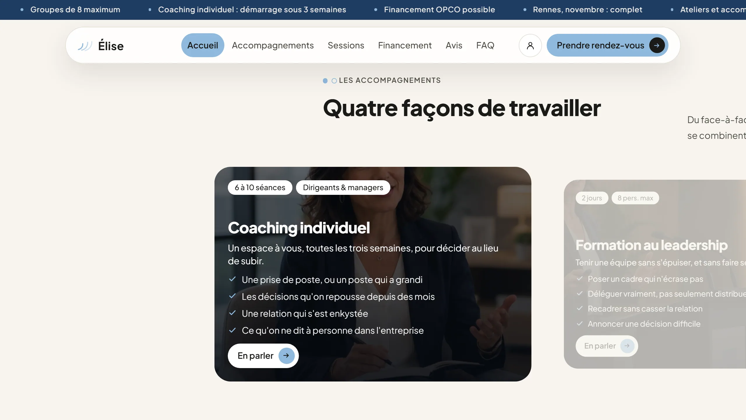 Quatre façons de travailler