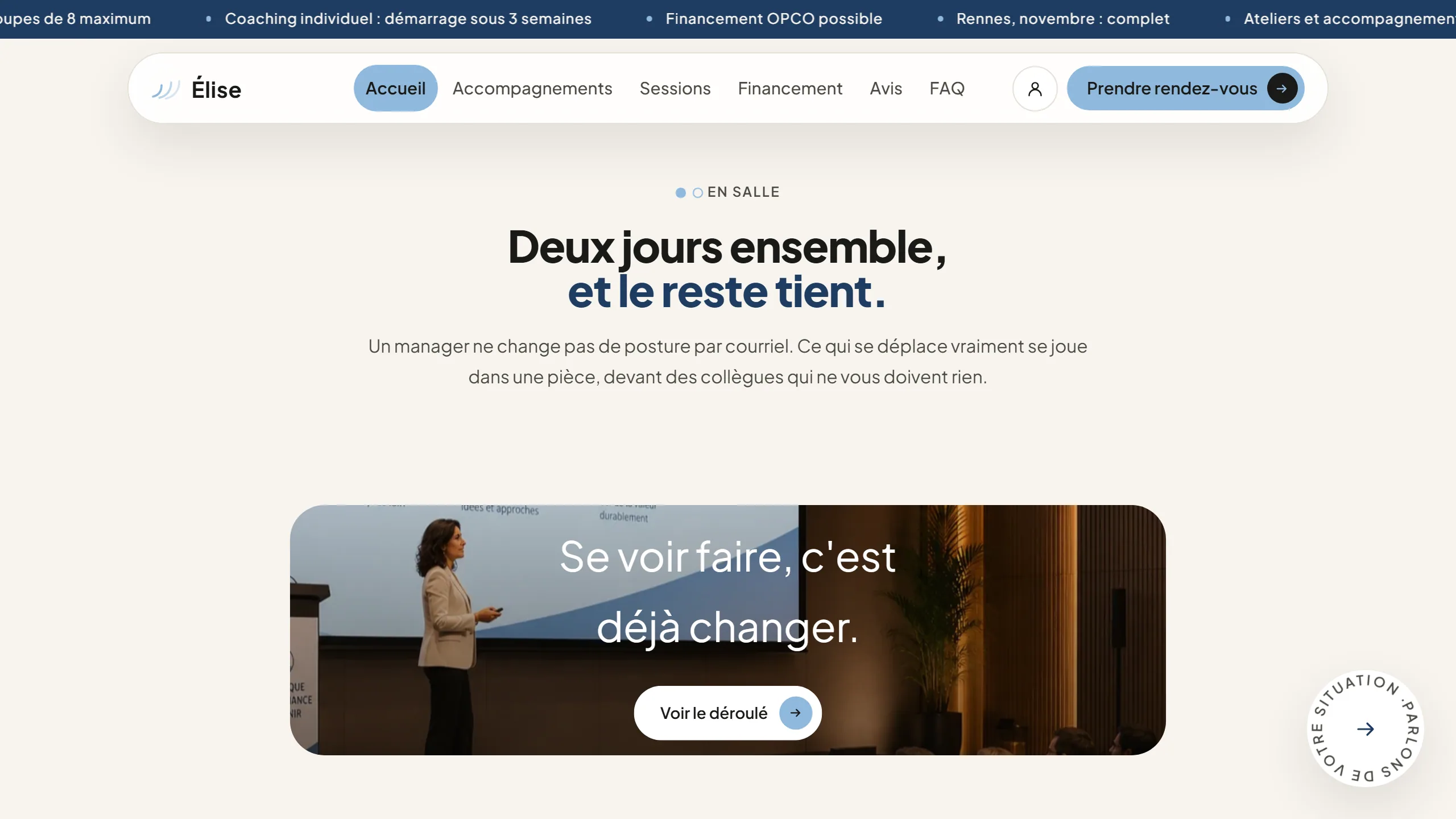 Deux jours ensemble, et le reste tient
