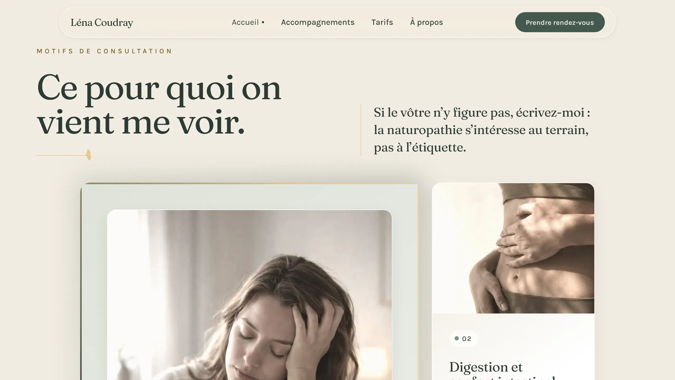 On vient pour un motif, pas pour une méthode