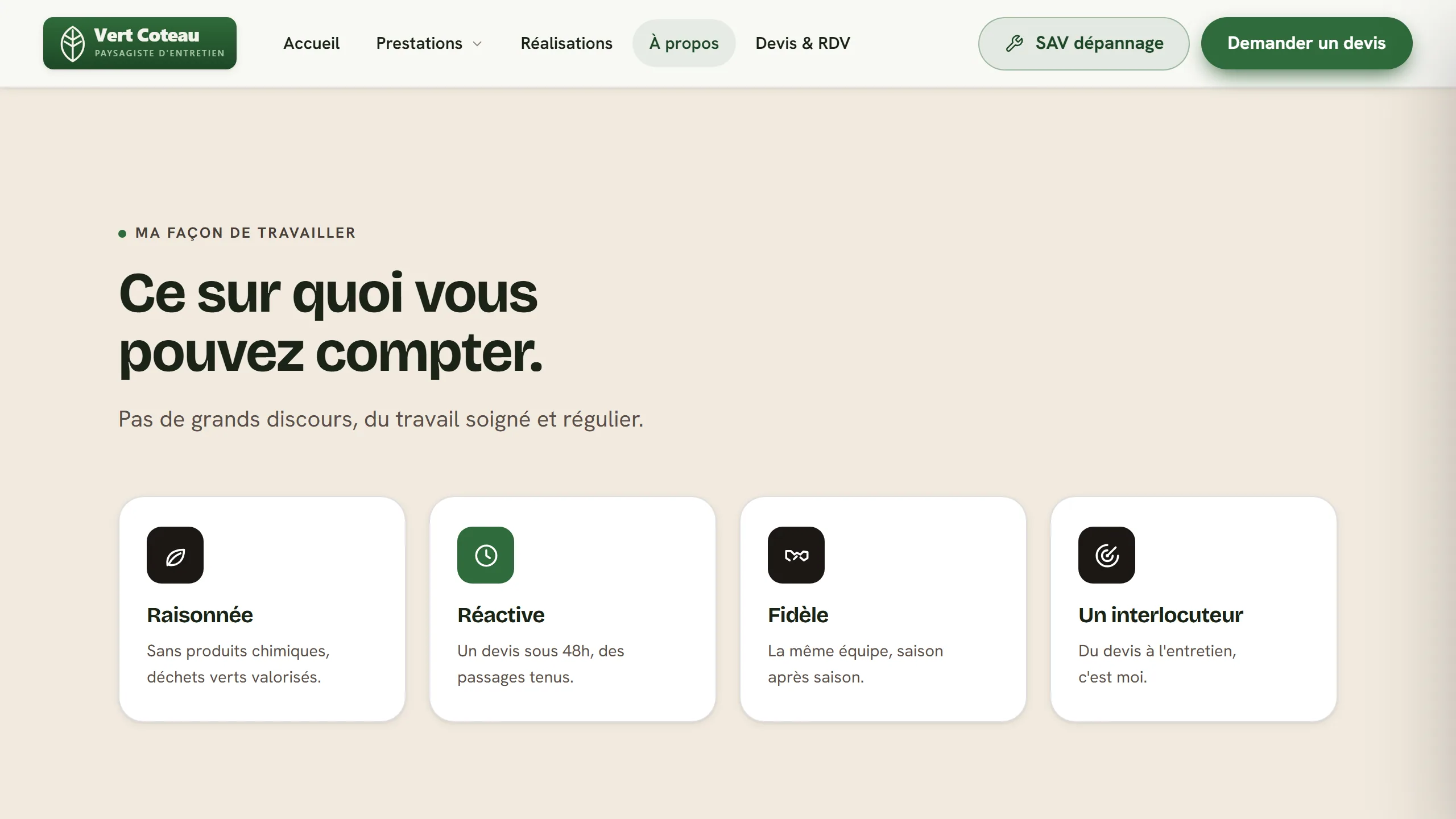 Ce à quoi l'équipe s'engage