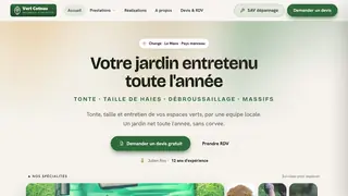Le site, de haut en bas